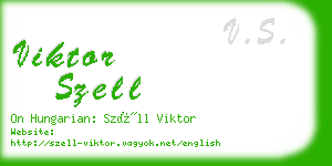 viktor szell business card